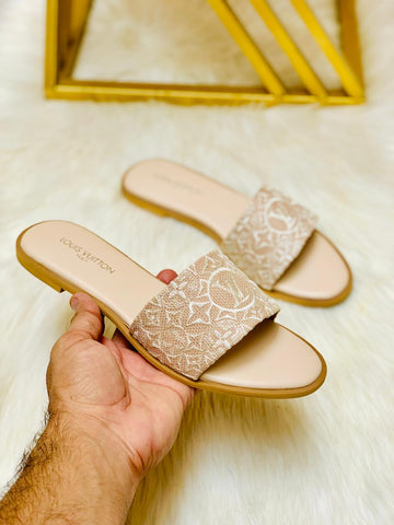 LV Embroidery Flat Slipper