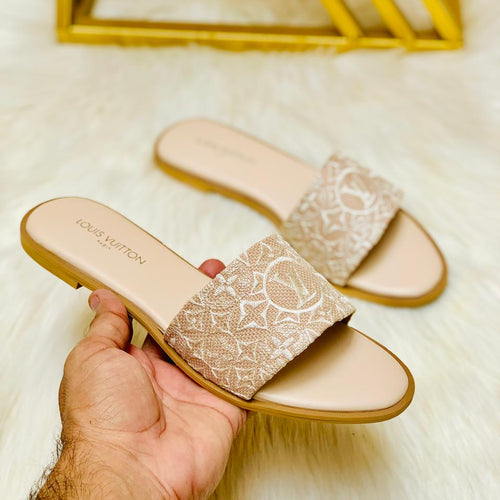 LV Embroidery Flat Slipper