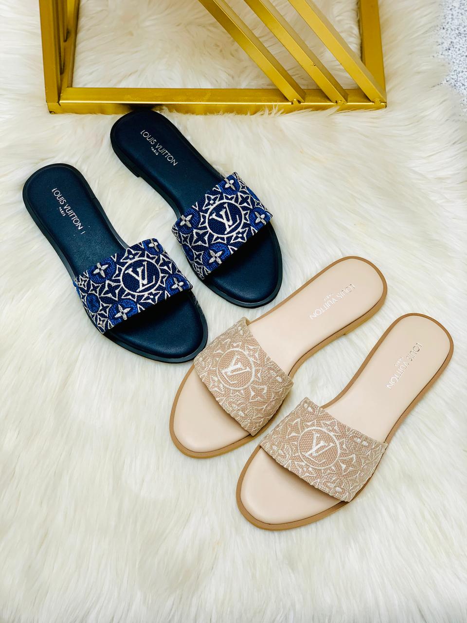 LV Embroidery Flat Slipper