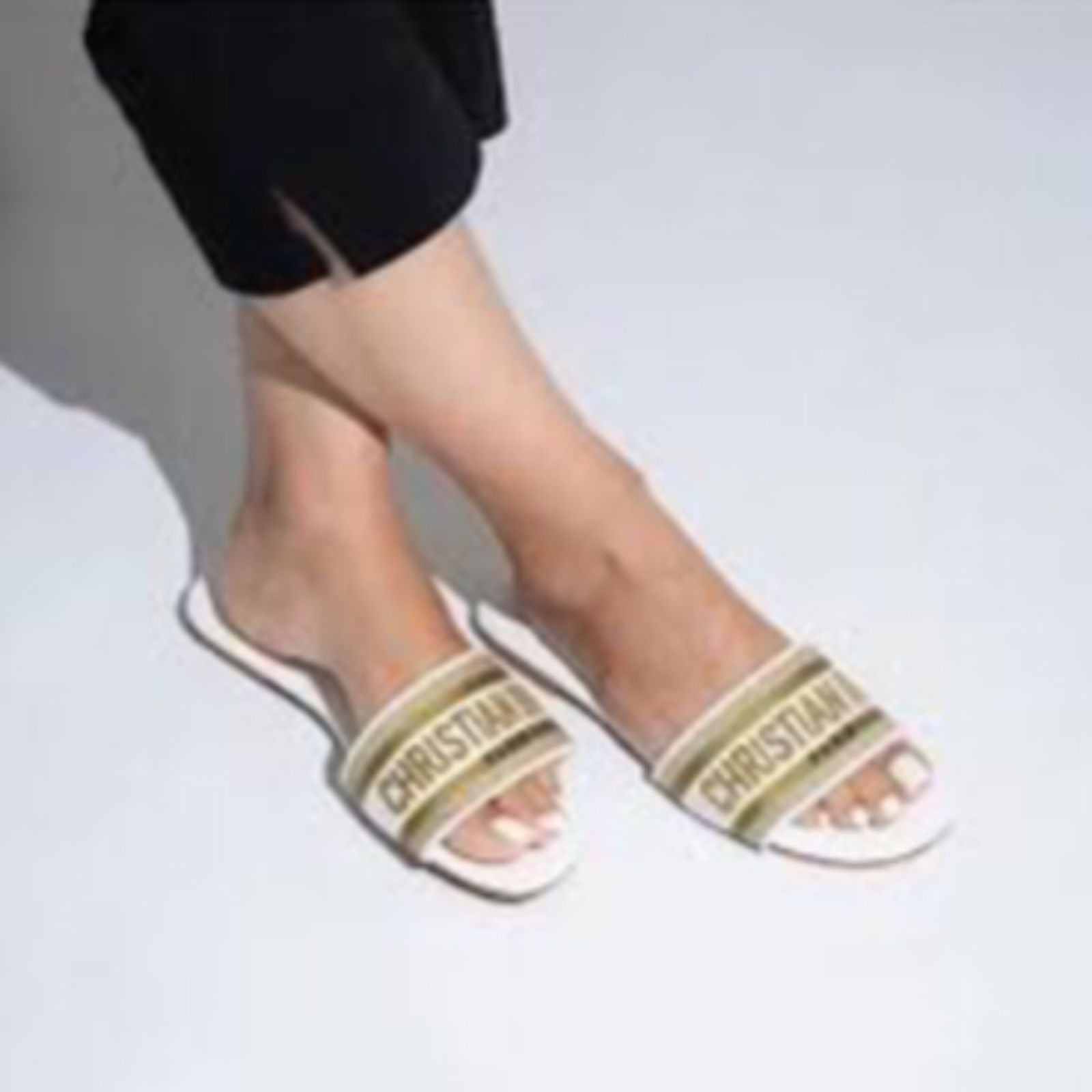 LV Embroidery Flat Slipper