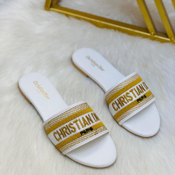 Christian Dior Embroidery Slipper
