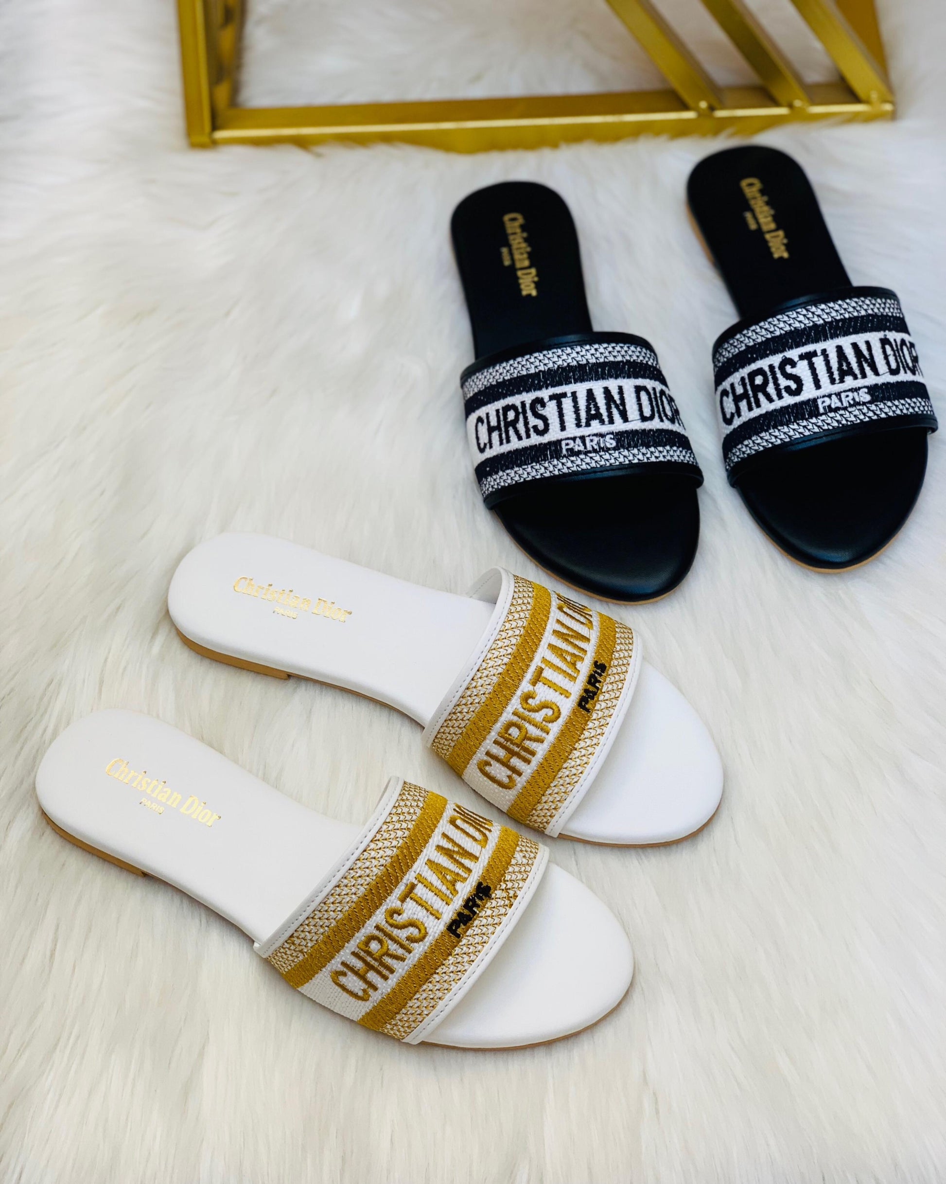 Christian Dior Embroidery Slipper