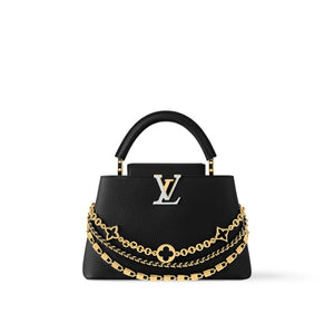 Fioure Capucines Mini Taurillon Leather Bag — Trio Chain & Removable Strap