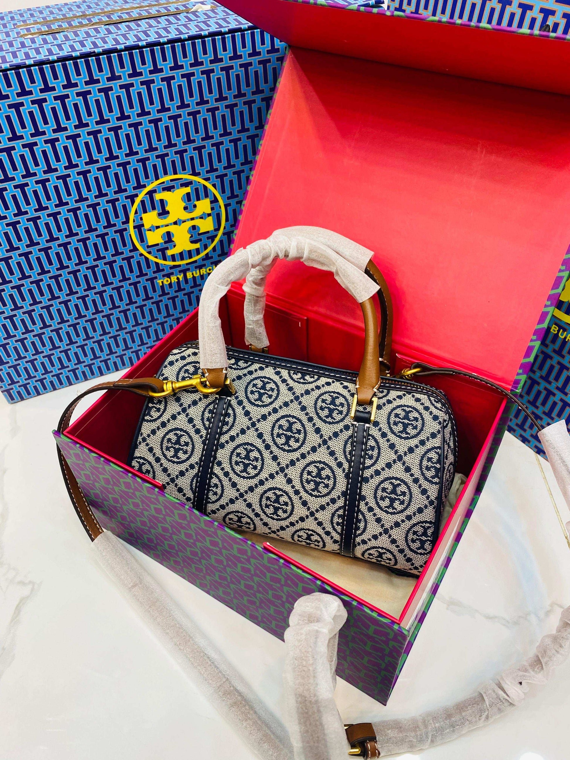 TORY BURCH T Monogram Barrel Bag
