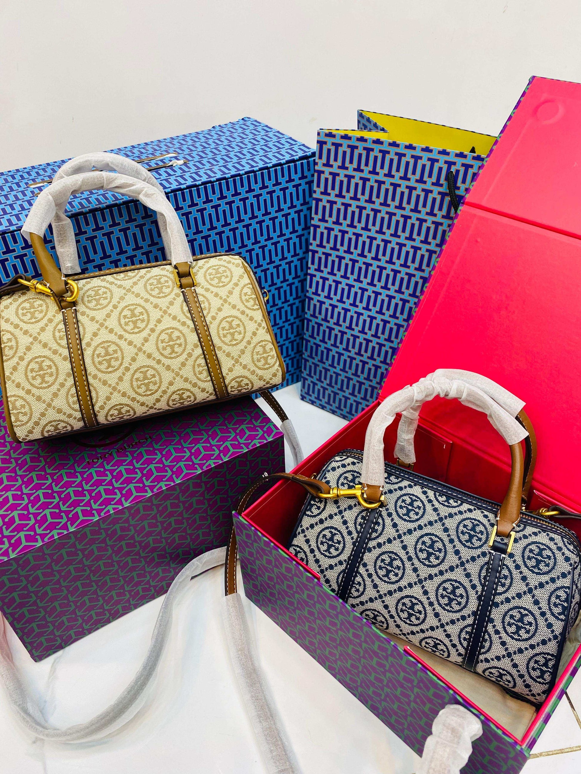 TORY BURCH T Monogram Barrel Bag