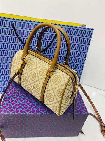 TORY BURCH T Monogram Barrel Bag