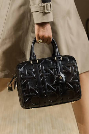 Fioure Lady Groove Structured Bag — Cannage Quilted with Signature Hardware