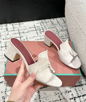 Fioure Summer Charms Suede Sandals — 5.5cm Heel, Kidskin Lining & Water-Repellent Finish