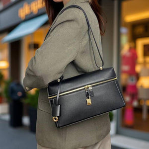 Fioure Extra Smooth Calfskin Shoulder Bag — Double-Slider Strap & 3D Charms
