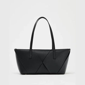 Fioure Minimal PU Leather Tote Bag — Zip Closure & Interior Pocket