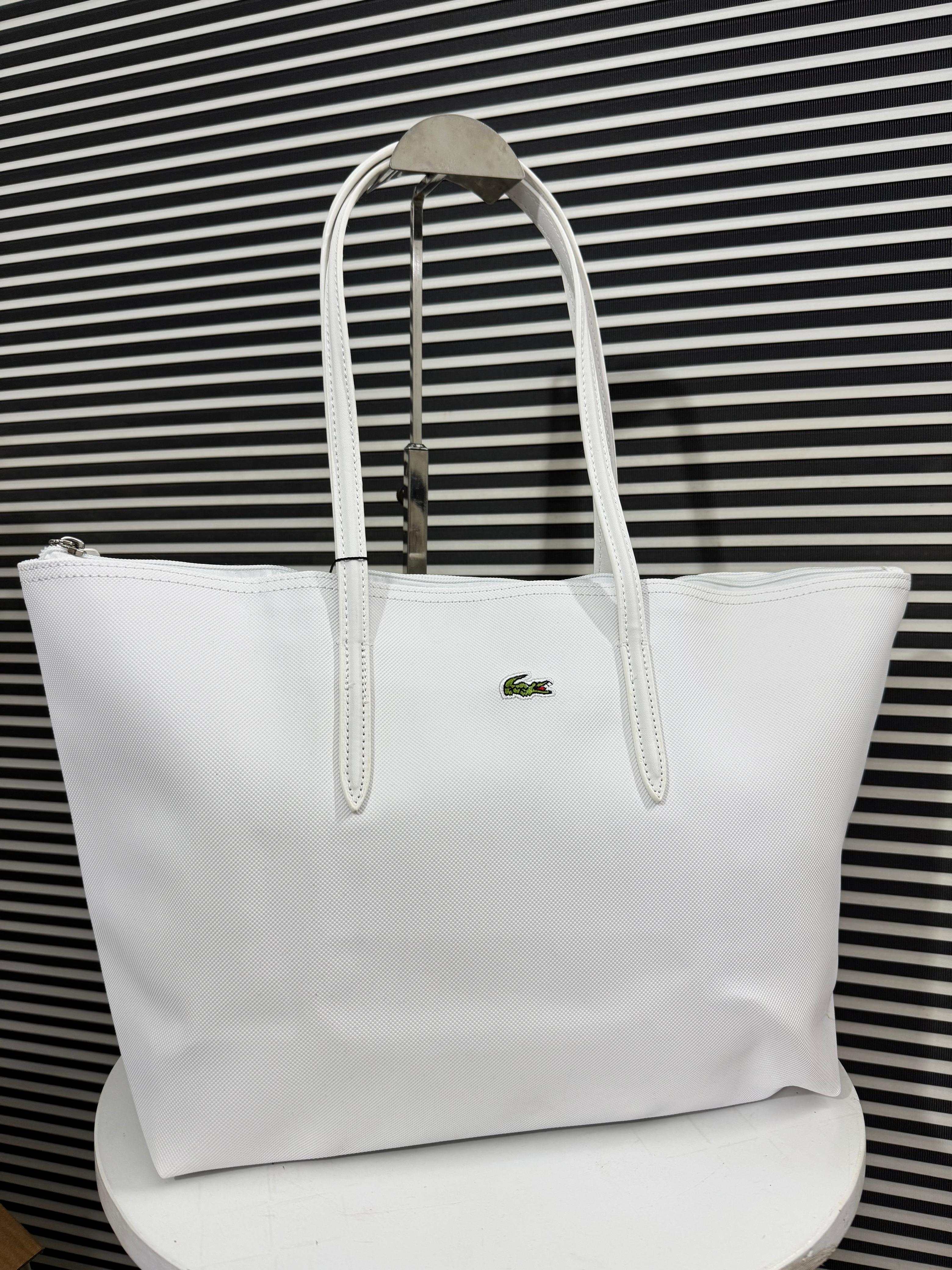 Fioure Croc-Emblem PVC Tote Bag — Zip Pocket & Key Ring in 5 Colours