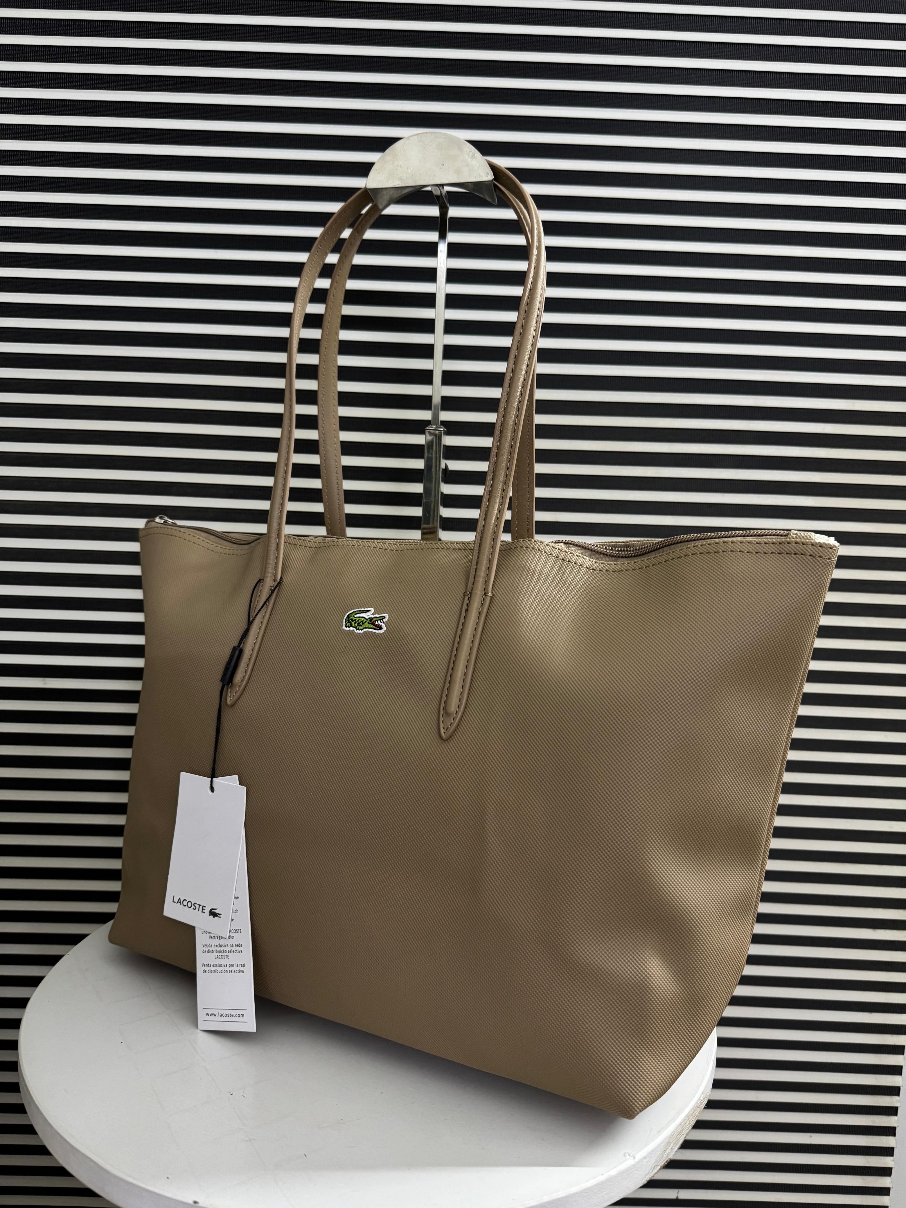 Fioure Croc-Emblem PVC Tote Bag — Zip Pocket & Key Ring in 5 Colours