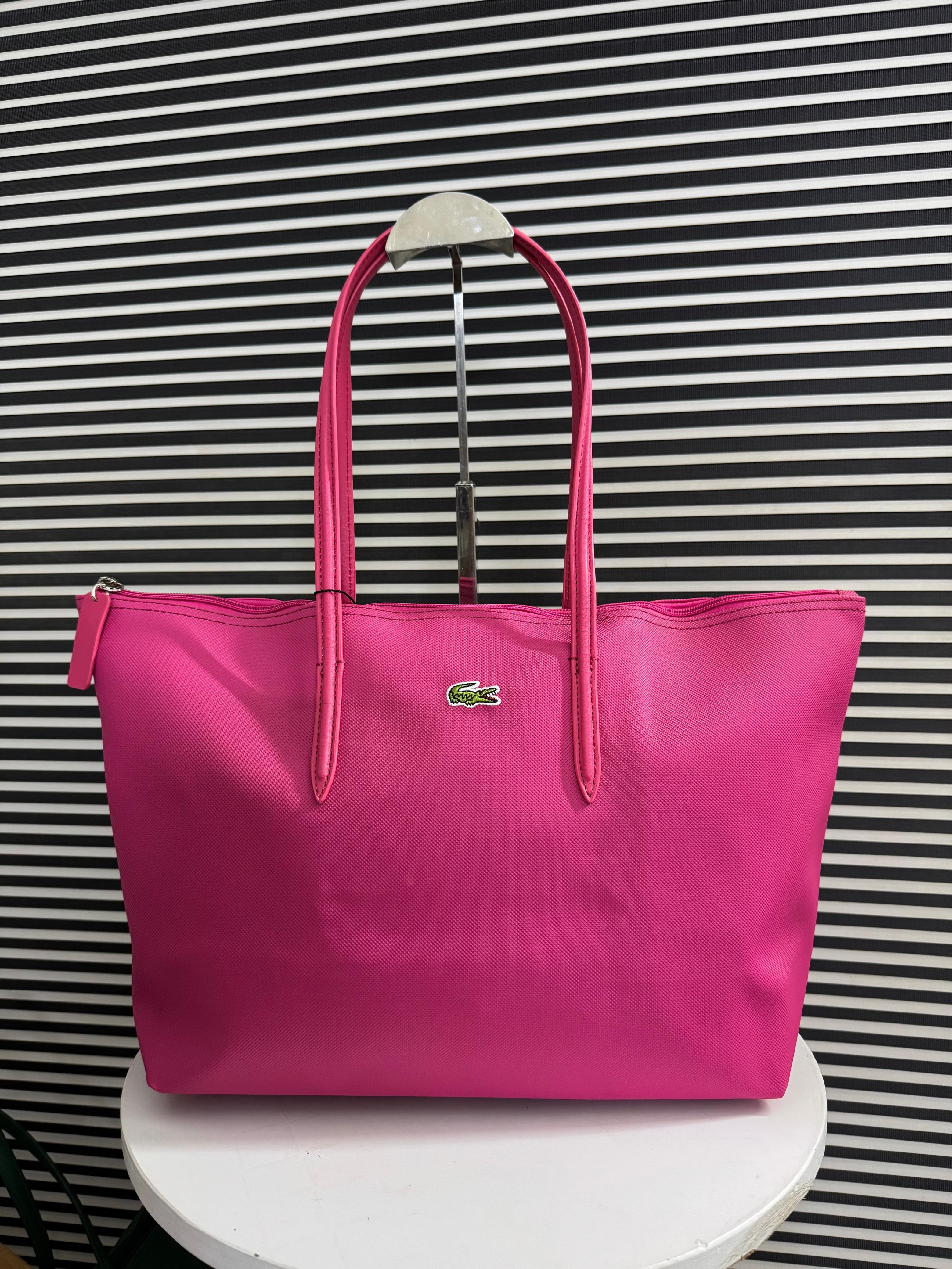 Fioure Croc-Emblem PVC Tote Bag — Zip Pocket & Key Ring in 5 Colours