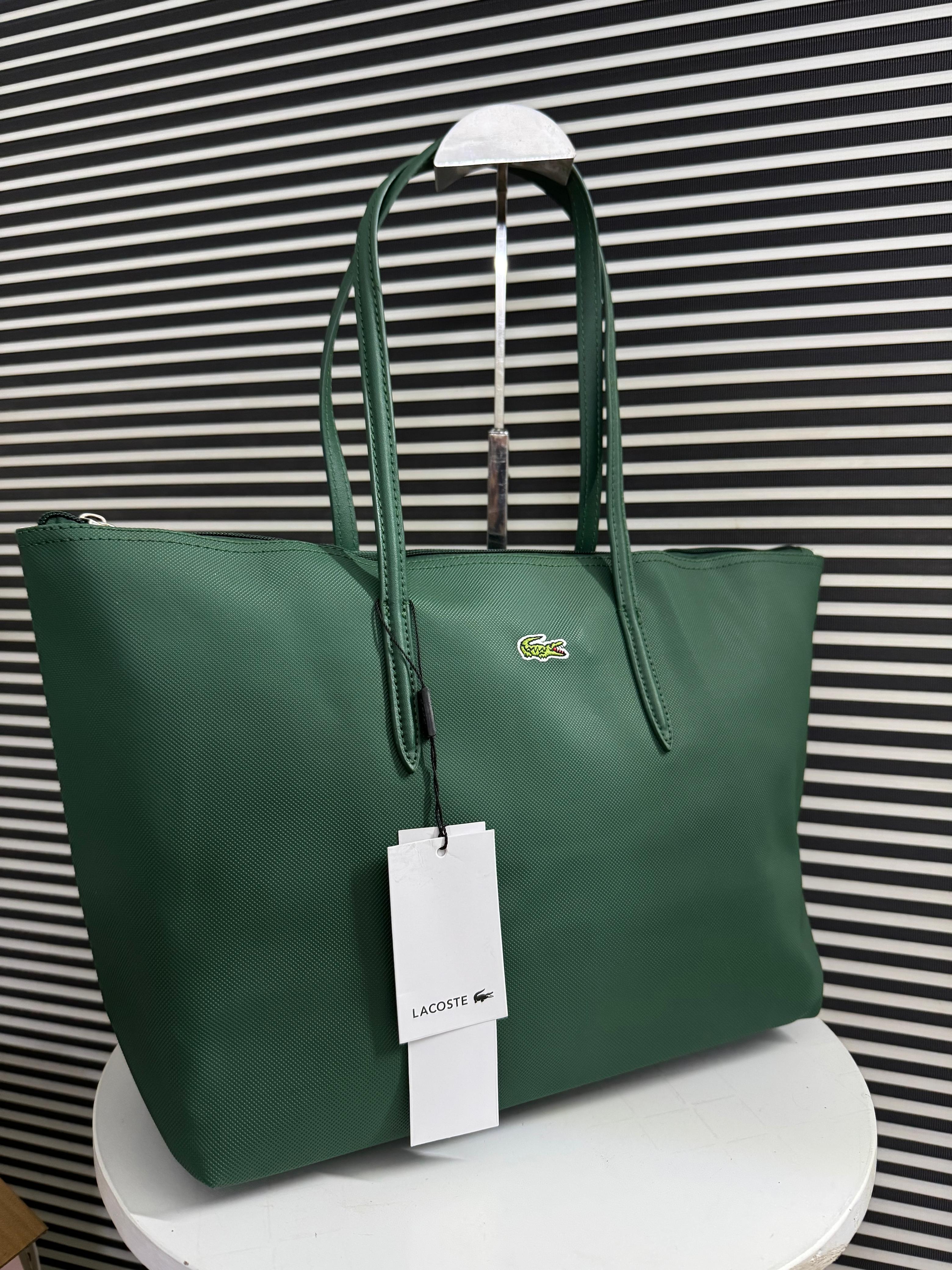 Fioure Croc-Emblem PVC Tote Bag — Zip Pocket & Key Ring in 5 Colours