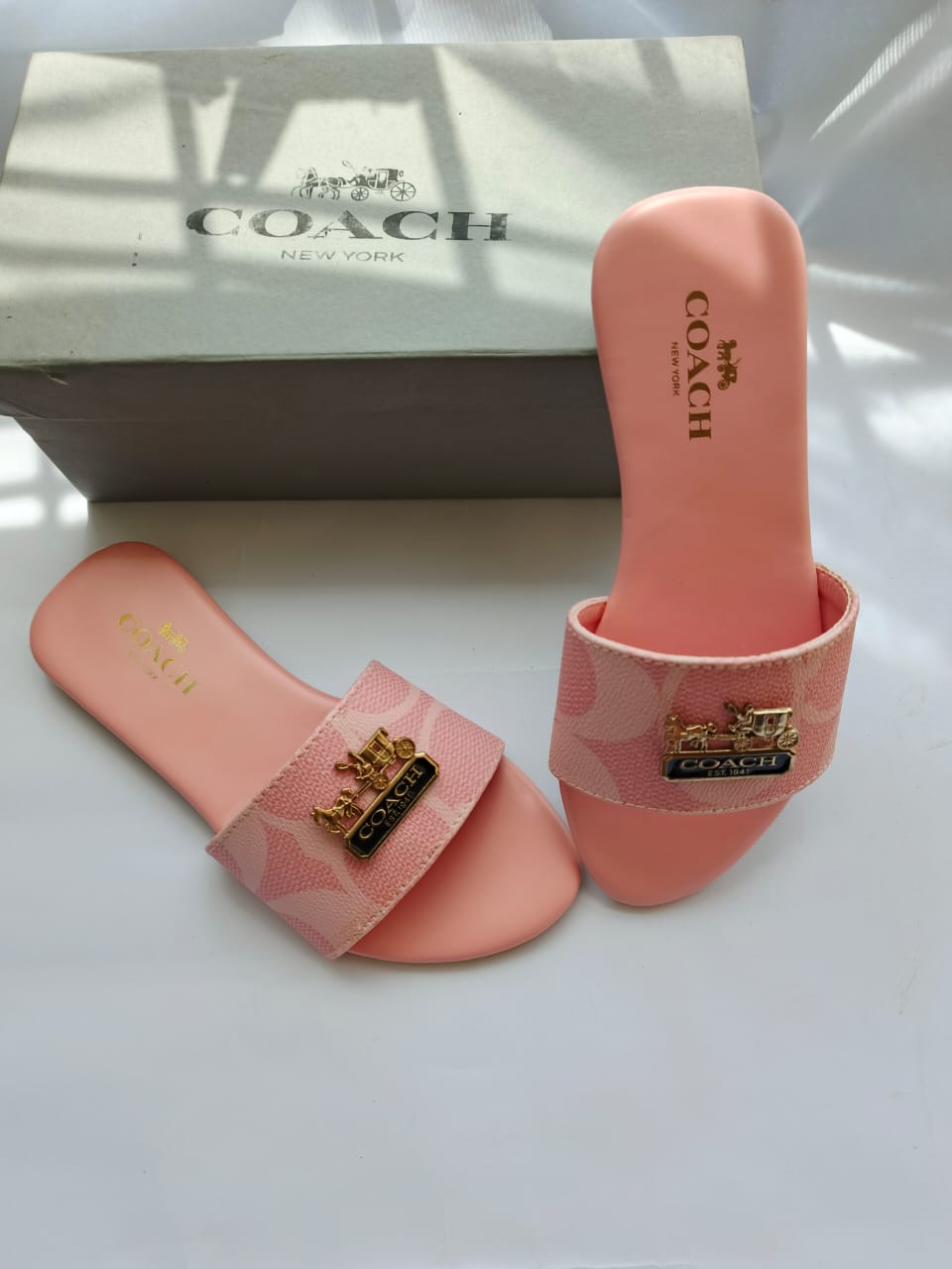 COH Pink Flat Slipper - side view
