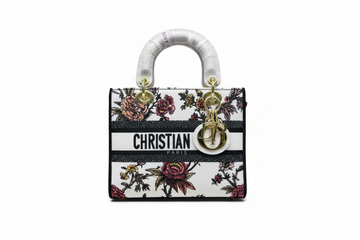 Dior Lady D-Lite Bag - Canvas Shoulder Bag with Gold Hardware