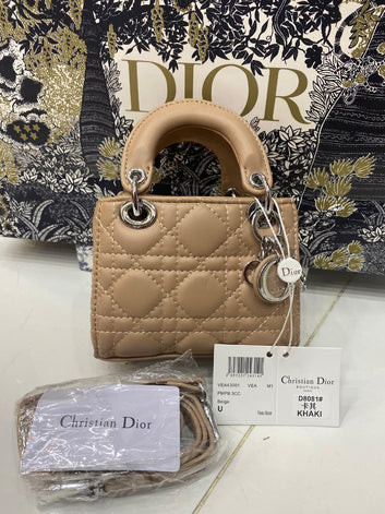 Fioure Cannage Quilted Micro Bag — DIOR Charm & Chain Strap