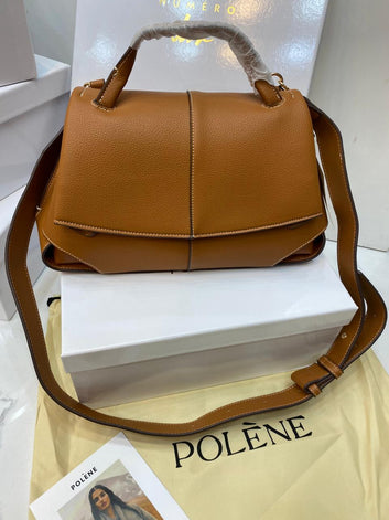 Fioure Mokki Structured Shoulder Bag — PU Leather with Curved Handle