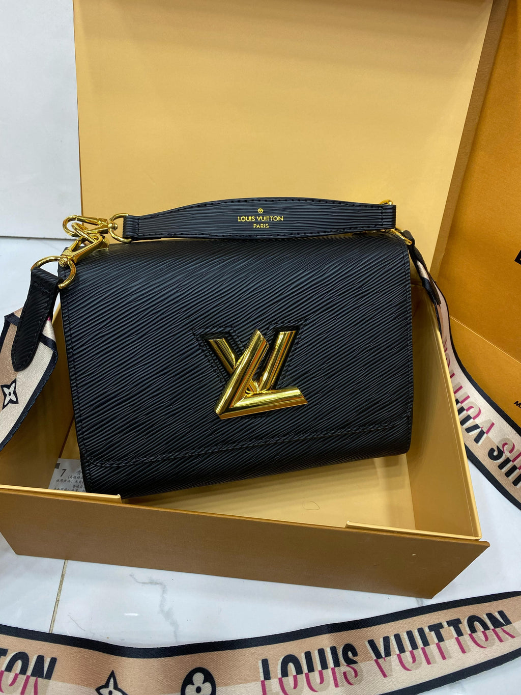 LOUIS VUITTON  MONOGRAM BAG WITH LONG BELT