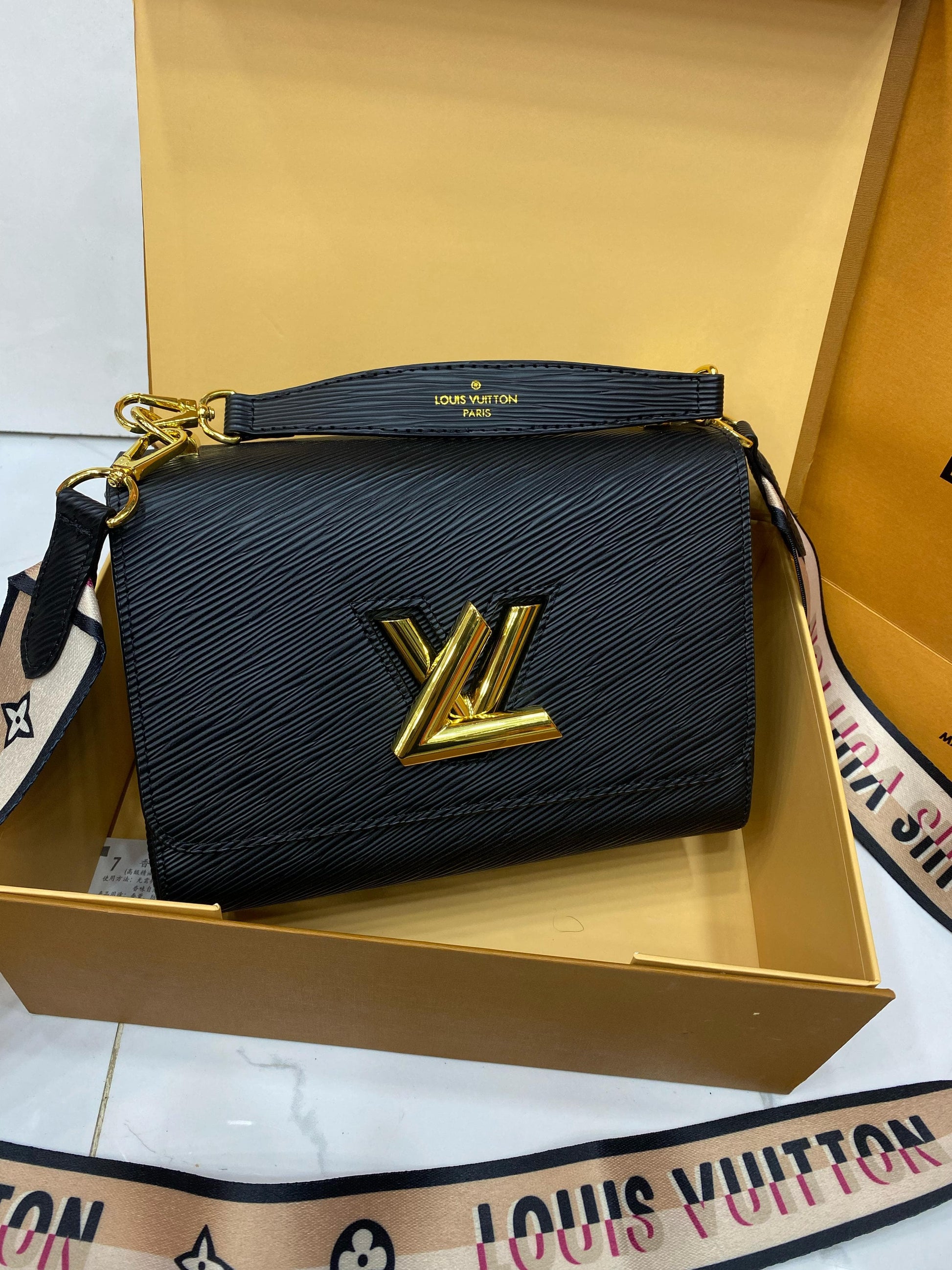 LOUIS VUITTON  MONOGRAM BAG WITH LONG BELT