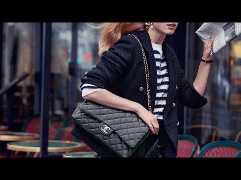 CHANEL Classic Double Flap Bag Black Quilted Leather Handbag