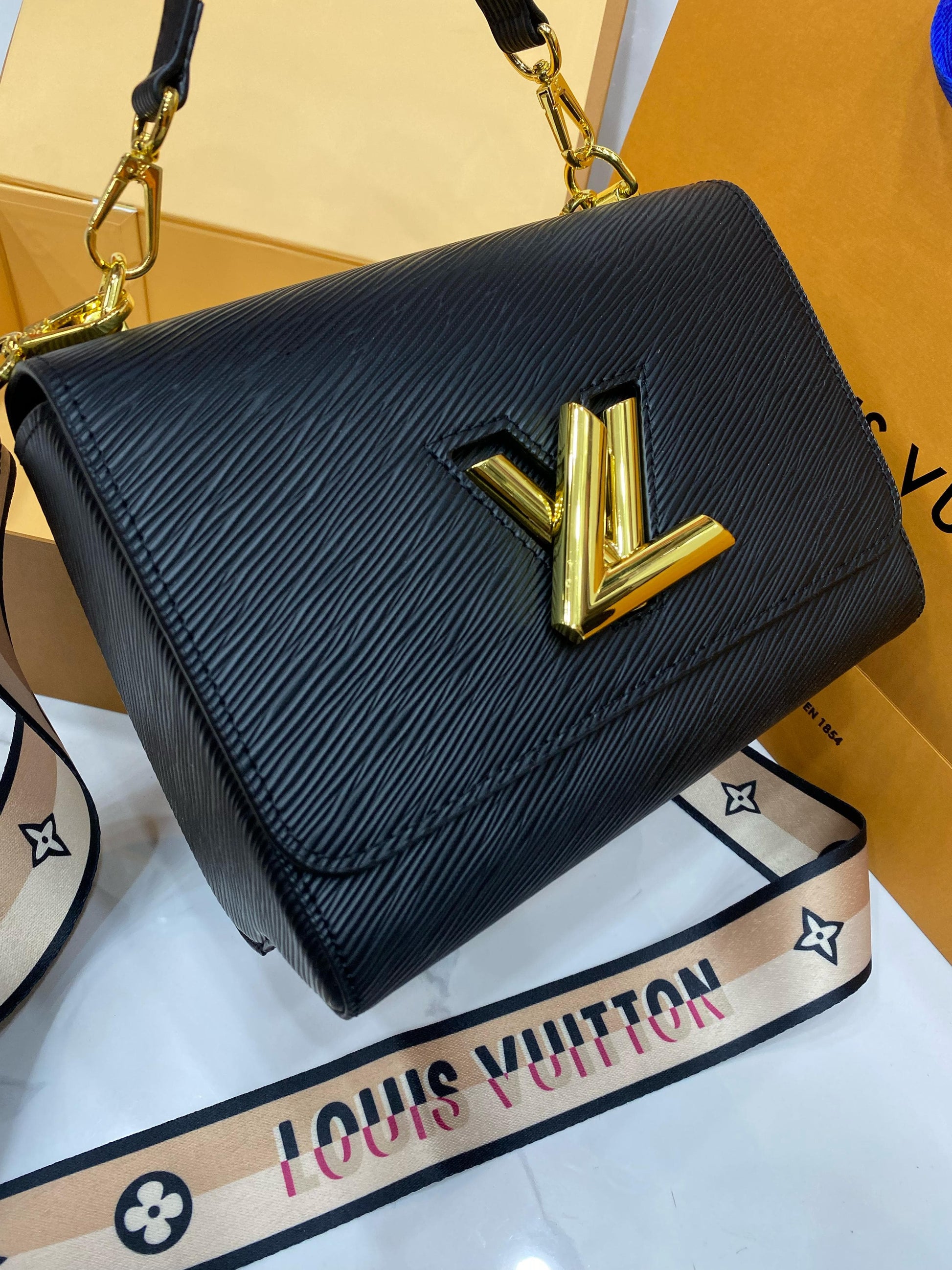 LOUIS VUITTON  MONOGRAM BAG WITH LONG BELT