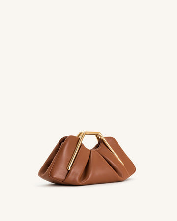 Fioure Lila Metal Frame Clutch – Pleated Mini Handbag
