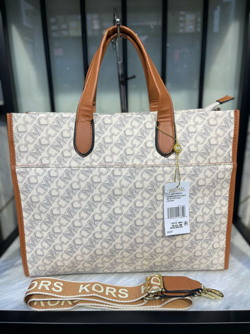 MICHAEL KORS Gigi Large Empire Signature Logo Tote Bag