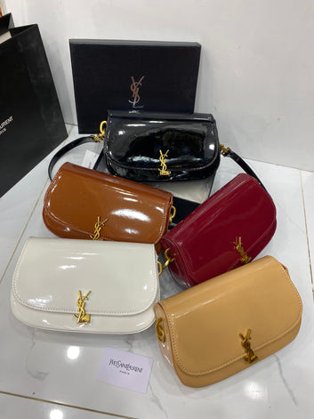 YSL  SAINT LAURENT ENVELOP BAG SHINE  MATERIAL GOLD