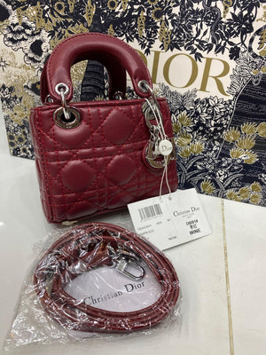 Fioure Cannage Quilted Micro Bag — DIOR Charm & Chain Strap