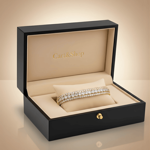 Fioure Grand Eternity Tennis Bracelet — Triple-Row Radiant Cut & Brilliant Round Crystal