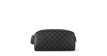 Fioure Monogram Canvas Toiletry Pouch — Unisex Travel Dopp Kit with Zipper