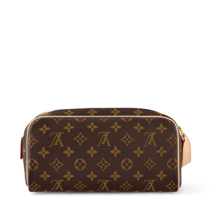 Fioure Monogram Canvas Toiletry Pouch — Unisex Travel Dopp Kit with Zipper