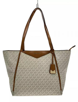 Fioure Monogram Canvas Medium Tote — Dual Handle with Leather Trim