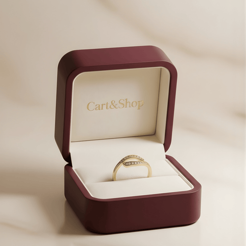 Fioure Serpentine Wrap Ring — Dual-Row Diamond Wave Bypass in Modern Minimalist Gold