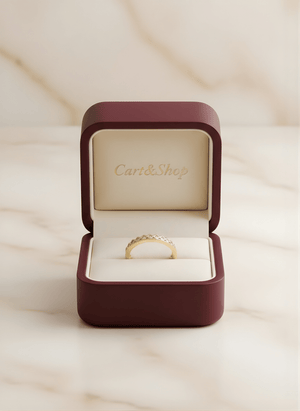 Fioure Lattice Eternity Band Ring — Open-Work Geometric Diamond Band for Wedding & Right-Hand Wear