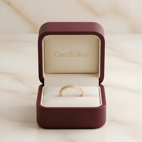 Fioure Lattice Eternity Band Ring — Open-Work Geometric Diamond Band for Wedding & Right-Hand Wear