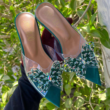 J--C Elegant Crystal-Detailed Slippers with Gift Box (4 Colors)