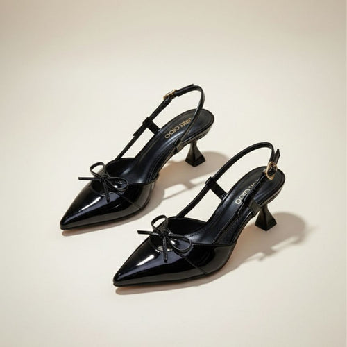 Fioure Tie Heels() — Elevated Heel in Black
