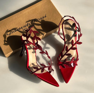 Fioure Rossi Heels — Pointed Toe in Maroon