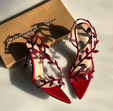 Fioure Rossi Heels — Pointed Toe in Maroon