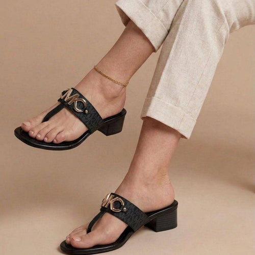 Fioure Metallic Heels — Metallic Finish in Black