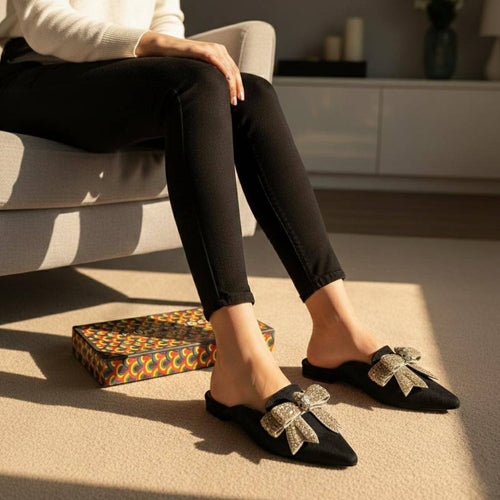 Fioure Mules — Slip-On Comfort in Black
