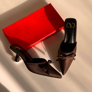Fioure Velvet Aura Classic Heels () — Elevated Heel in Brown