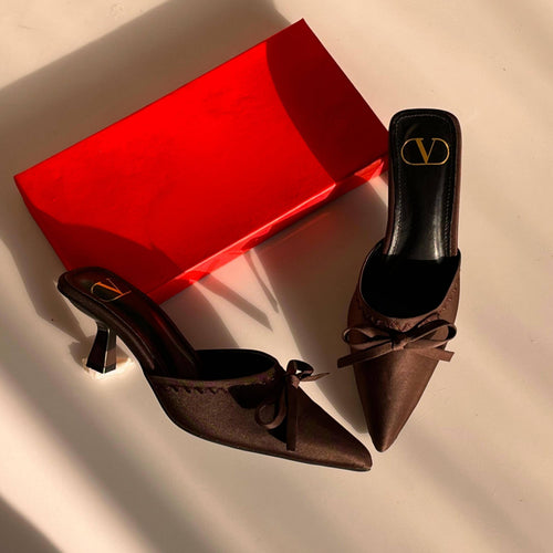 Fioure Velvet Aura Classic Heels () — Elevated Heel in Brown
