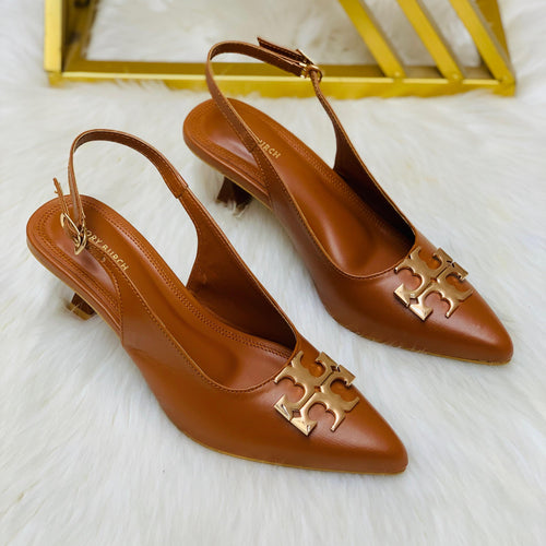 Fioure Slingback Heels () — Slingback Strap in Mustard