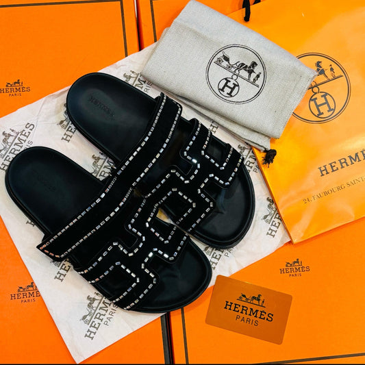 Sparkle Chypre Satin Stone Flats