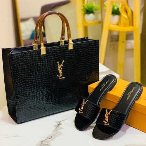 Fioure Noir Luxe Combo — Slip-On Comfort in Combo