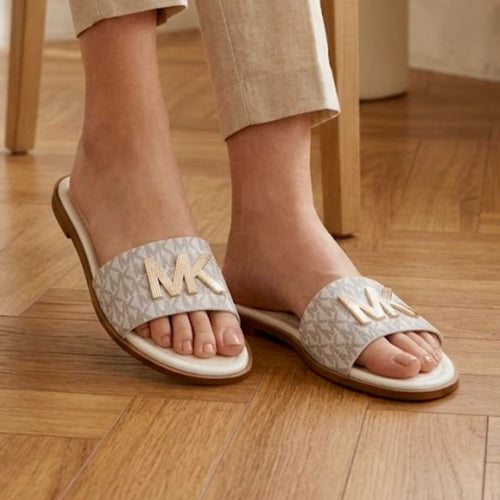 Fioure Signature Slides — Slip-On Comfort in White