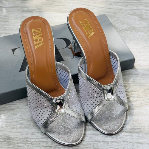 Fioure Stellara Stone Heels () — Stone Embellished in Silver